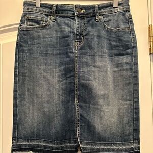 GAP Blue Denim Midi Skirt